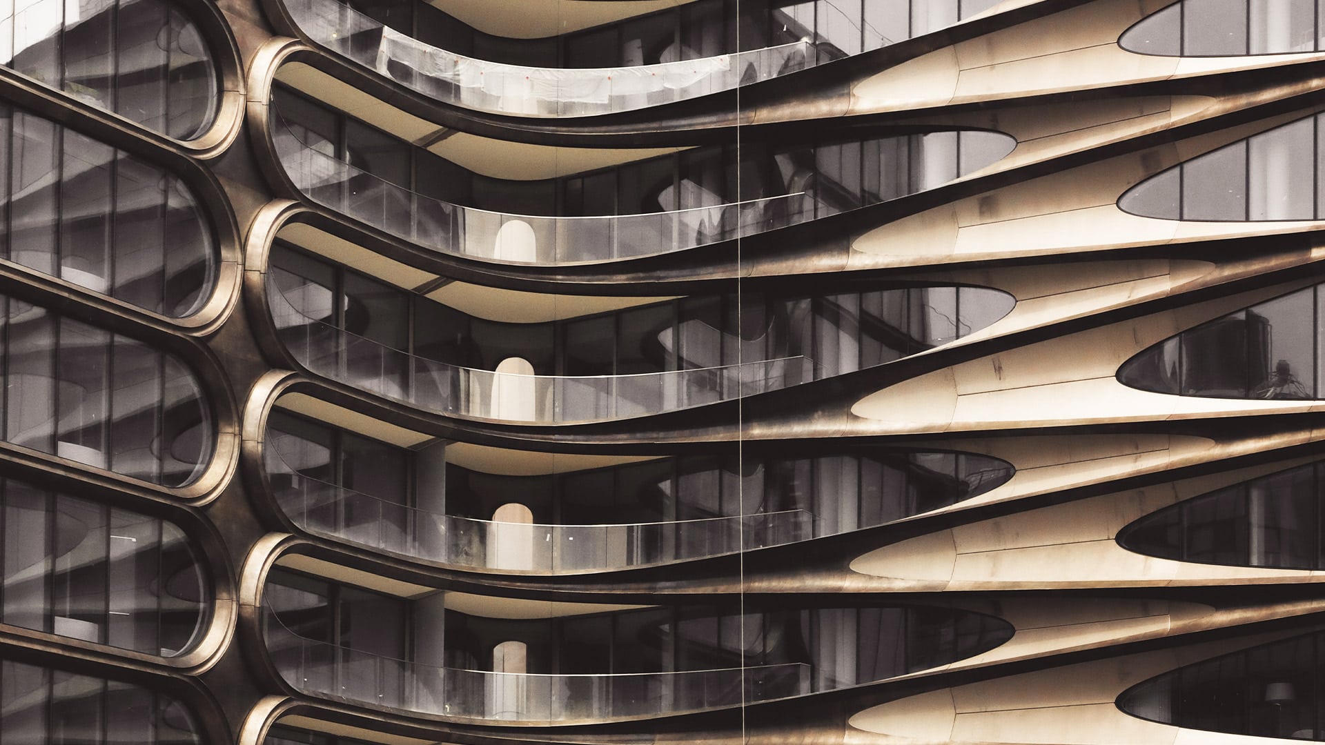 Detail of a building facade with organic 3D printed forms, an example of architecture applications for additive manufacturing